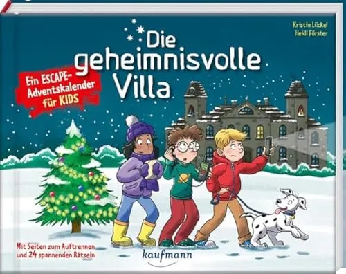 Die geheimnisvolle Villa - Escape-Adventskalender für Kids - Denksport & Gedächtnisspiele: 24 spannende Rätsel und Seiten zum Auftrennen bieten ein abenteuerliches Erlebnis für Kinder in der Vorweihnachtszeit.