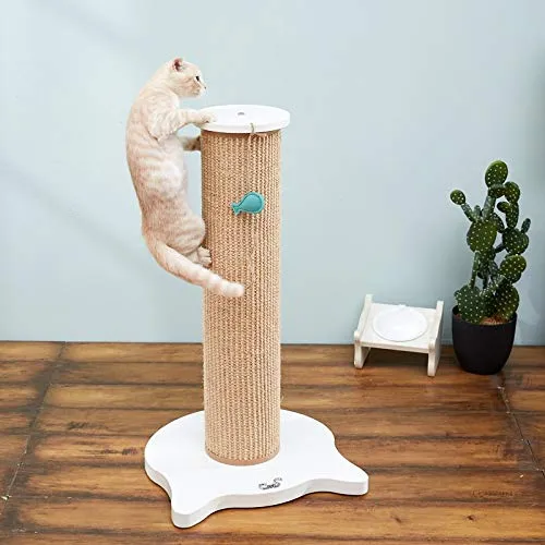 CatS Design Kratzbaum Kratzstamm für große Katzen - Stabiler Kratzbaum mit einer Höhe von 80 cm, aus umweltfreundlichem Natursisal – ideal für große Katzen zum Krallen schärfen und Dehnen.