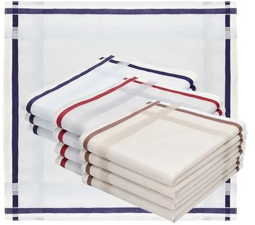 Betz 12 Stück Herren Stoff Taschentücher Set Lord 3 Größe 40x40 cm 100% Baumwolle L Dessin 89