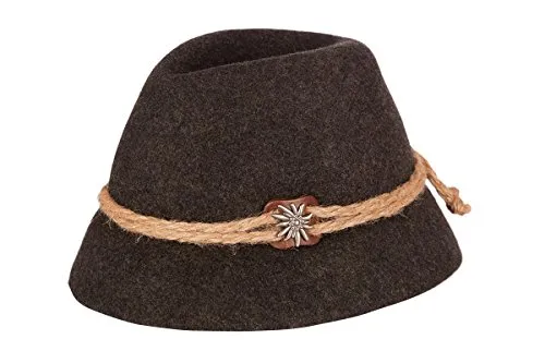 Faustmann Hüte & Mützen Trachten - Hut 030 - URTIROLER SEPPL - graumarmoriert, anthrazit, Größe 52