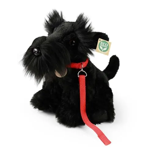 Teddys Rothenburg Kuscheltier Schnauzer 30 cm - Stofftier Schnauzer aus kuschelweichem Plüsch, sitzend und waschbar bis 30°C – ideal zum Kuscheln und Spielen!