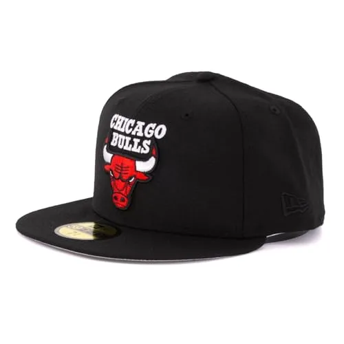 New Era Cap 59FIFTY Herren Basecap NBA Limited Edition (Chicago Bulls, schwarz/grau, 7 3/4)