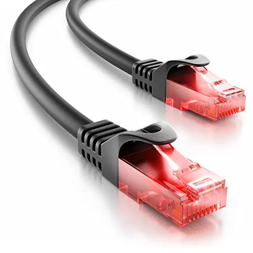 deleyCON 40m CAT6 Outdoor Patchkabel Netzwerkkabel - 250 MHz AWG 24 - für Außenbereich UV Resistent Witterungsbeständig LDPE Mantel - Schwarz