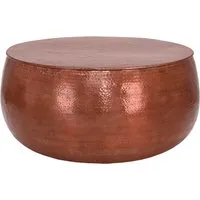 WOMO-DESIGN Couchtisch, Ø90x45 cm - Handgefertigter Beistelltisch mit Hammerschlag-Optik - Couchtische: Jedes Stück ein Unikat! Der handgefertigte Tisch aus Aluminium in Hammerschlag-Optik bringt orientalisches Flair und ist pflegeleicht.