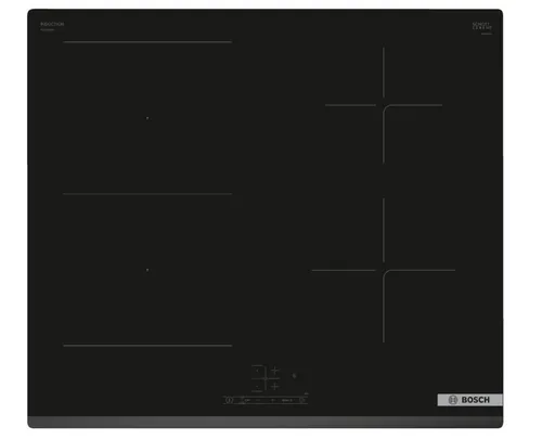 Bosch PVS63KBB5E Induktionskochfeld 60 cm - Kochfeld der Serie 4 mit TouchSelect und PowerBoost-Funktion für ultraschnelles Erhitzen. Ideal für flexible Kochmöglichkeiten mit CombiZone und sicherem Kochen dank Kindersicherung.