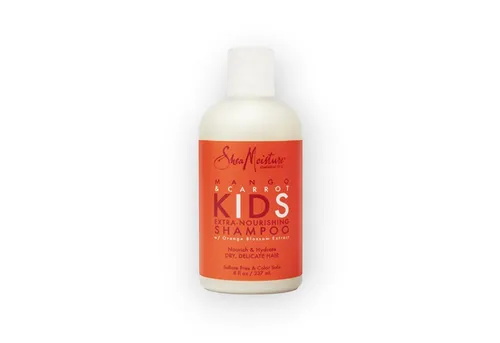 Shea Moisture Kids Mango & Carrot Shampoo - Sulfatfreies Shampoo für feines Kinderhaar, nährt mit Mango- und Karottenextrakten und erleichtert das Entwirren.