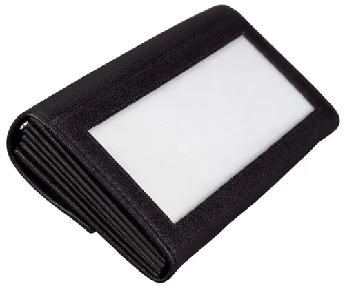 Alassio Kellner-Geldbörse 42063, schwarz - Sonstige, elegante Geldbörse aus echtem Leder mit 5 Geldscheinfächern und praktischem 3-fach verstellbarem Stufenschloss für optimale Sicherheit.