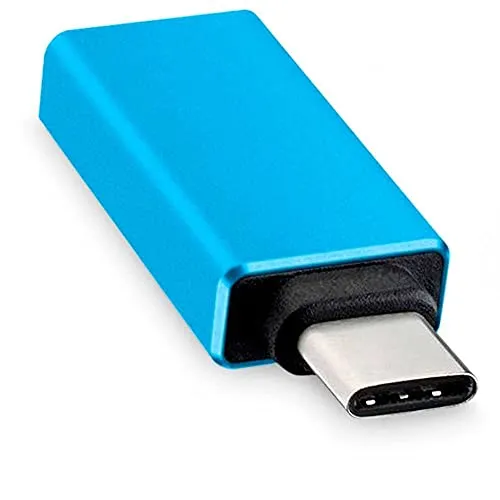 OcioDual USB 3.0 Female auf Typ C Male Adapter On The Go Funktion Blau für Handys Smartphones Tablets Flash Drive Konverter OTG
