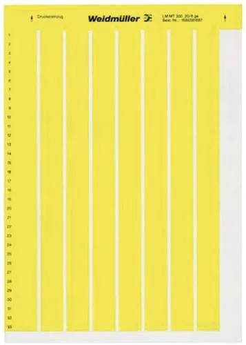 Weidmüller 1724151687-1LM MT300 17X9 GE Kabel-Etikett LaserMark 9 x 17.8mm Farbe Beschriftungsfeld: Gelb Anzahl Etiketten: 341