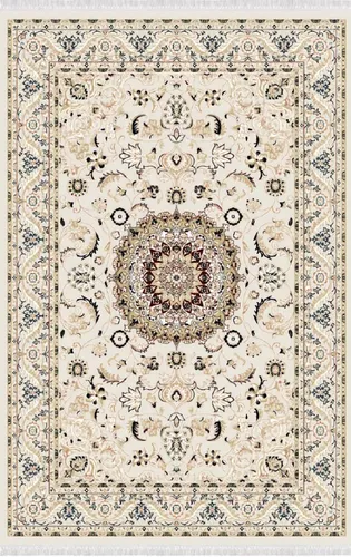 Orientalischer Kunstteppich Kurzflor Vintage Beige Blau 160x230 - Stilvoller Kurzflor-Teppich im orientalischen Design, ideal für Wohnzimmer und Flur. Pflegeleicht und mit geprüfter Qualität, bringt er Eleganz in jeden Raum.