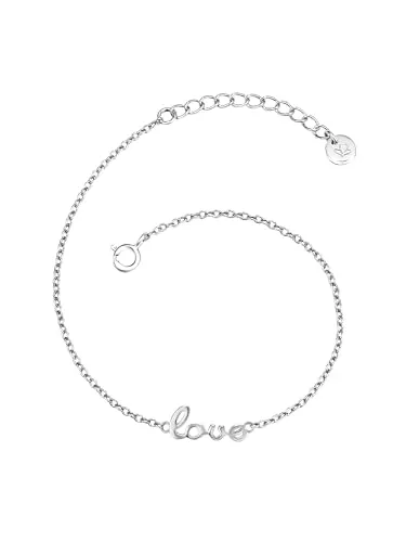 Glanzstücke München Silberarmband love - Sterling Silber - Silberarmband mit romantischem 