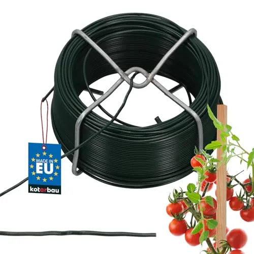 KOTARBAU® Gartendraht Ø 1,6 mm 50m PVC beschichtet Blumendraht Bindedraht Pflanzendraht Basteldraht Wickeldraht Modellierdraht Baumanbinder Grün