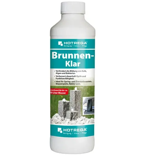 Hotrega Brunnenklar 500 ml - Wasserdesinfektion für saubere Brunnen - Sonstige, hochwertiges Konzentrat mit Langzeitwirkung, unterbindet Algen- und Geruchsbildung und sorgt für ein angenehmes Raumklima.