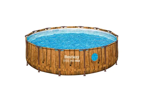 Bestway Steel Pro MAXTM SplashviewTM Frame Pool 427x107cm in braun von Bestway