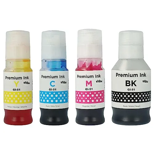 vhbw 4X Nachfülltinte kompatibel mit Canon Pixma G 3420 Drucker - Refillset Dye Cyan, Dye Magenta, Dye Schwarz, Dye Yellow