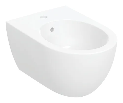 Geberit Acanto Wandhängendes Bidet - Spülrandlos in Weiß - 502825001 - Bidet in elegantem Design, spülrandlos für einfache Reinigung und hygienische Nutzung.