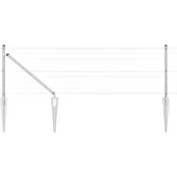 vidaXL Zaun mit Pfosten Silber 0.8 x 10 m aus Stahl - Gartenzäune, wetterfest und rostbeständig mit pulverbeschichteter Oberfläche für eine langlebige, stilvolle Abgrenzung in deinem Außenbereich.
