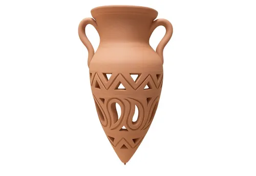 Marrakesch Orient & Mediterran Interior Wandleuchte Wandlampe Amphore Terrakotta H 30cm, Marokkanische Handarbeit, Handarbeit