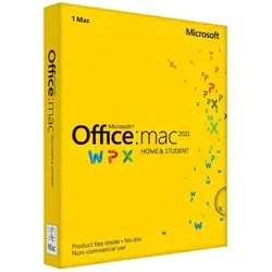 Microsoft Office 2011 Home and Student für Mac | Vollversion - Office-Software für MacOS, ideal für Studenten und Home-Office, inklusive schneller Aktivierung in nur 30 Minuten.