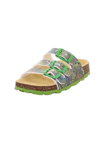 Superfit Jungen Fussbettpantoffel Hausschuh, Grau Mehrfarbig 2050, 37 EU