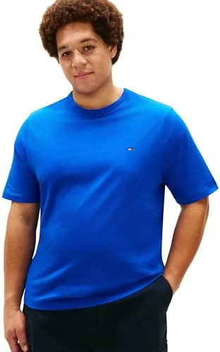 Tommy Hilfiger Herren Bt-ESS Seasonal Reg Solid Tee-b Mw0mw41233 S/S T-Shirt, Blau (Regal Blue), XXL - Stylisches Tommy Hilfiger T-Shirt in XXL, ideal für den Alltag. Hergestellt aus hochwertigen Materialien für optimalen Tragekomfort.