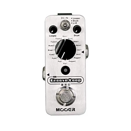MOOER MLP2 Groove Loop, Black - Mini Looper Pedal - Looper mit Time-Funktion für unbegrenzte Überschneidungen, ideal für kreative Musiker und Live-Performances.