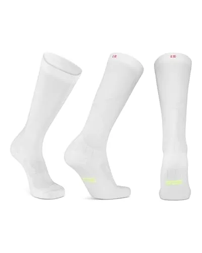 DANISH ENDURANCE Pro Performance Kompressionsstrümpfe – Extra starke Kompression 26-32 mmHg, Unisex, Weiß, Größe 39-42