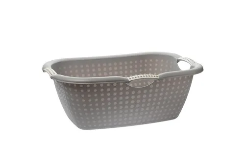 Centi Wäschewanne Ergonomische Wäschewanne mit Griffen grau (1er-Set, 1 St), mit Griffen ideal für Wäsche & Transport