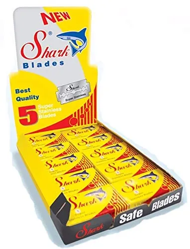 Shark Super Stainless Rasierklingen, platzsparende Verpackung 100
