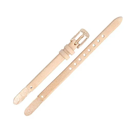 Fossil Uhrenarmband 8mm Leder Beige Gold von Fossil