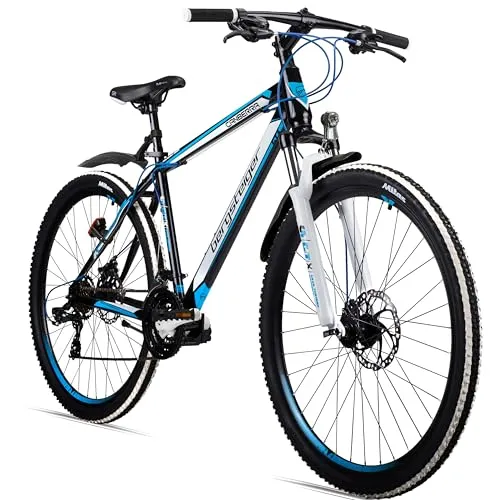 Bergsteiger Canberra 26, 29 Zoll Mountainbike - Mountainbike mit Aluminium Rahmen, Scheibenbremsen und 21 Gang-Schaltung. Ideal für Schul- und Arbeitswege sowie Gelände, geeignet ab 160 cm. Hochwertige Ausstattung für Sicherheit und Komfort.