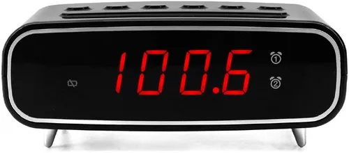 Soundmaster Uhrenradio UR111SW - Radios: Kompaktes Uhrenradio mit Weckerfunktion, ideal für sanften Start in den Tag und modernes Design in Schwarz.