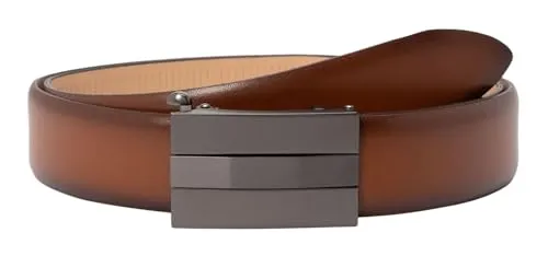 LLOYD Men´s Belt W105 Cognac - Kürzbar und stilvoll - Herren-Gürtel, zeitloses Design mit abgerundeter Klemmschnalle, ideal anpassbar für perfekten Sitz und eleganten Look.