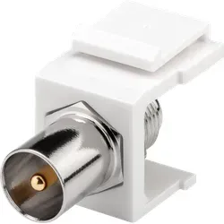 GOOBAY 79955 - Keystone Modul Koax-Stecker / F-Buchse, weiß