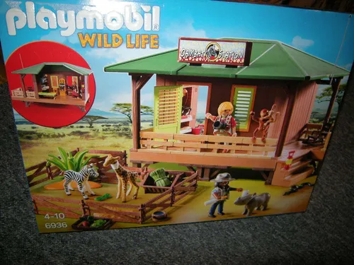 Playmobil 6936 Wild Life Rangerstation - Dschungel-Spielset mit Tieraufzucht, fördert kreatives Spielen und Tierschutzbewusstsein für Kinder von 4-10 Jahren.