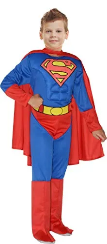 Ciao s.r.l Superman-Kostüm für Jungen - Kostüm für Jungen, super stark mit Muskel-Design, perfekt für Karneval und aufregende Abenteuer. Größe 110/122 (5-7 Jahre), aus 100% Polyester.