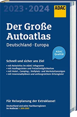 Produktbild ADAC Der Große Autoatlas 2023/2024 Deutschland und seine Nachbarregionen 1:300 000: mit Europa 1:750.000 (ADAC Atlanten)
