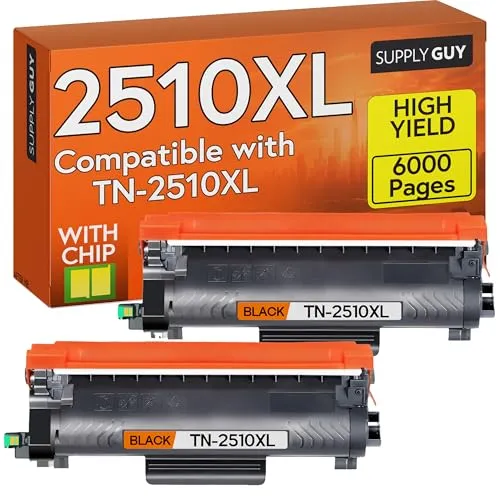 Supply Guy TN2510XL TN-2510XL Toner Kompatibel mit Brother TN-2510 XL für Brother HL-L2400DW HL-L2400DWE MFC-L2800DW DCP-L2627DW MFC-L2827DW MFC-L2860DW MFC-L2860DWE MFC-L2835DW DCP-L2620DW 2x Schwarz