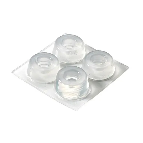 Anschlagpuffern zum Anschrauben, Ø 22 x 10 mm, Kunststoff, transparent  4 Stück