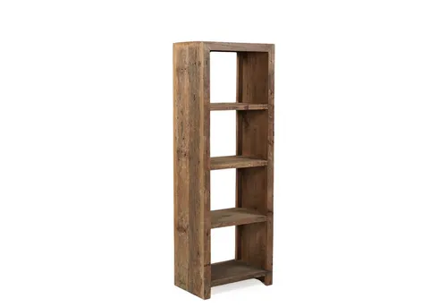 baario Regal DRVO Altholz Bücherregal aus massivem recyceltem Treibholz - Rustikales Bücherregal DRVO aus 100 % recyceltem Altholz, einzigartig in Design und Qualität. Ideal für stilvolle Akzente in jedem Raum. Maße: 160x55x35 cm, Farbe: antikbraun.