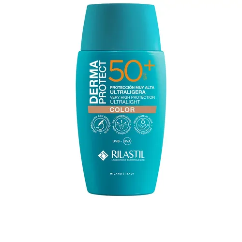 Rilastil DERMAPROTECT ultraleichter Lichtschutz SPF50+ 50 ml - Sonnenschutzmittel mit ultraleichtem Finish, bietet hohen Schutz SPF50+ und ist ideal für empfindliche Haut. Perfekt für den täglichen Gebrauch und schützt vor UVA/UVB-Strahlen.
