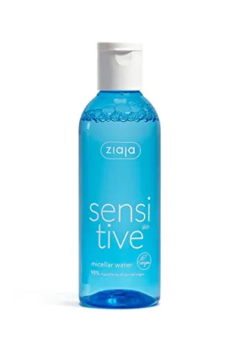 Ziaja Sensitive Mizellenwasser 200 ml - Gesichtsreinigung für trockene bis empfindliche Haut, entfernt sanft sogar wasserfestes Make-up und sorgt für ein erfrischendes Hautgefühl.