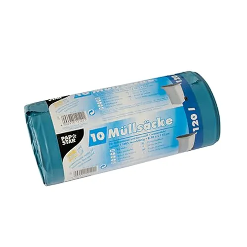 Müllsäcke LDPE 120 L Blau – 90 Stück | Robuste Abfallsäcke für Gewerbe - Müllsäcke in Blau, 120 L, reißfest aus LDPE, ideal für Gastronomie und Industrie. Praktische 90 Stück im Set für effiziente Abfallentsorgung.