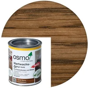 Osmo Hartwachsöl Farbig 0,75l - Seidenmatt in Terra 3073 - Holzöle für den perfekten Schutz von Holzfußböden und Möbeln. Widerstandsfähig gegen Flüssigkeiten, einfach anzuwenden und unbedenklich für Mensch und Tier.