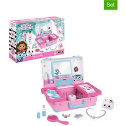 Smoby Gabby Beauty Vanity - Spielzeug für kreative Mädchen, mit ausklappbaren Regalen, Spiegel und 15 Schminkaccessoires für fantasievolles Spiel.
