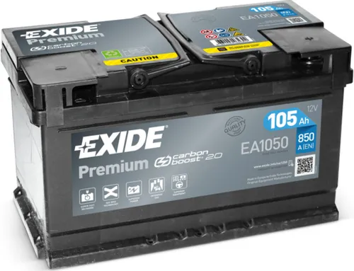 Produktbild Exide Startbatterie Premium 105 Ah – Zuverlässige Leistung für Ihr Fahrzeug