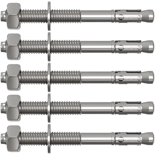 5x M10x100mm Schwerlastanker Verzinkt Keilanker Schwerlastdübel Bolzenanker Blit