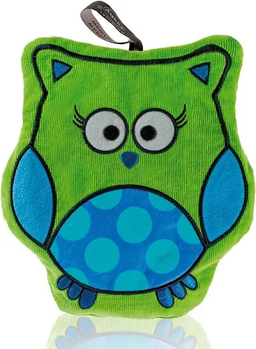 Wärmekissen Kirschkernkissen Eule Fashy Körnerkissen Baumwolle Blau Grün 18x16cm