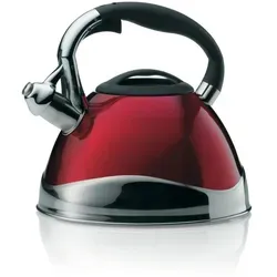 Kela Wasserkessel 11658 Varus - 3 Liter, induktionsgeeignet und mit praktischem Klappmechanismus, stilvolles Design in Rot