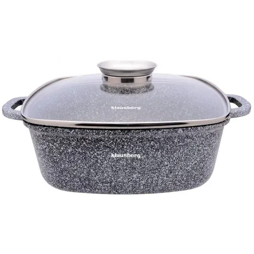KLAUSBERG GARNEK MARMURKOWY 28cm KB-7532 6,5L - Kochtopf mit marmorierter Antihaftbeschichtung, geeignet für alle Herdarten: elektrisch, gas und induktion.